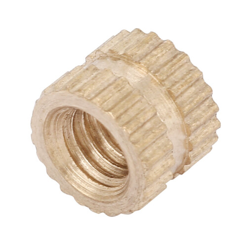 M4 Brass Cylinder Knurled Round Molded in Insert Embedded Nuts (M4*6*6.3; 30pcs) 2