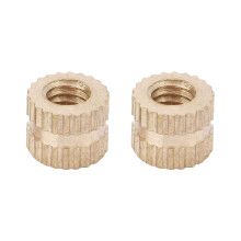 M4 Brass Cylinder Knurled Round Molded in Insert Embedded Nuts (M4*6*6.3; 30pcs)