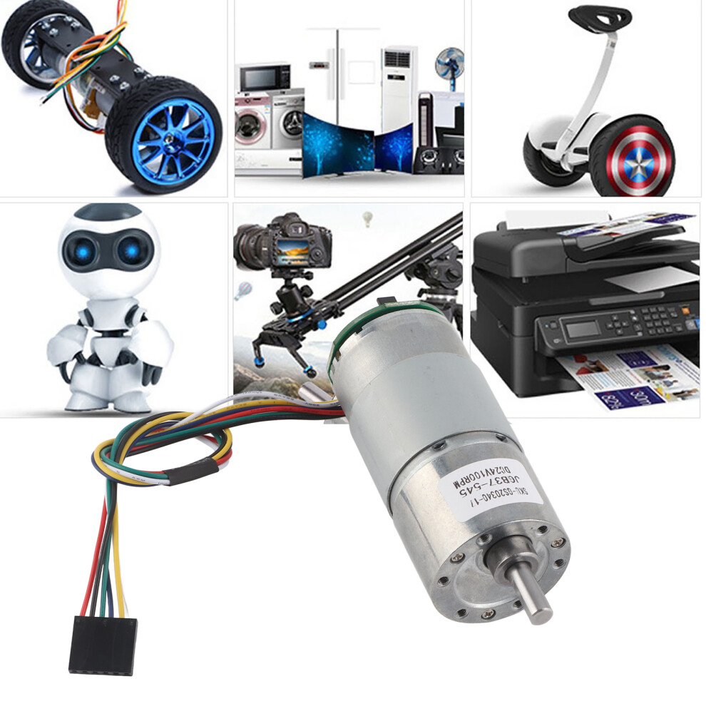 Large Torsion Gear Motor With Encoder 12/24V Power Speed Reduction Motor(24V 100Rpm) 4971324798880