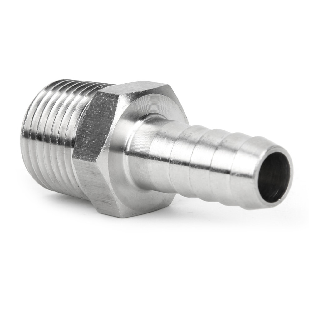 2Pcs 1/2In Bspt Male Thread Connector Pipe Fitting Barb Joint Quick Coupling Connector(Bspt 1/2In - 10Mm ) 8401324799205
