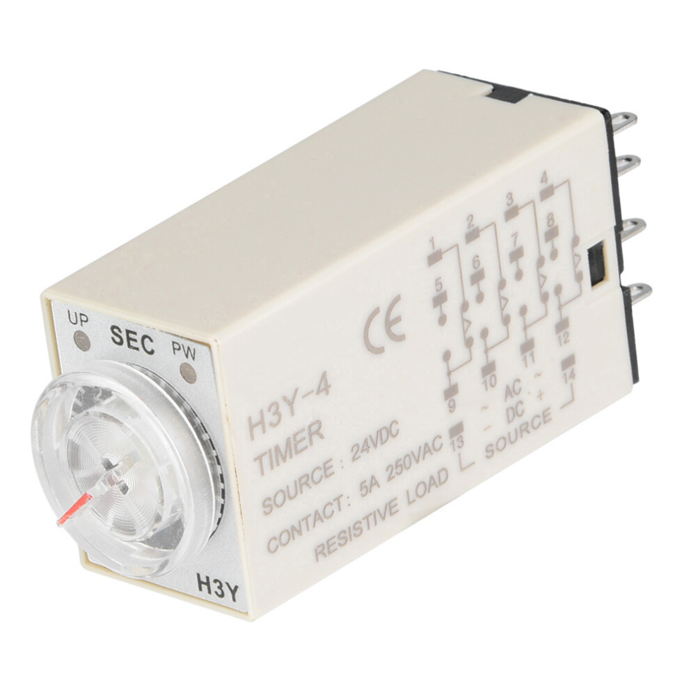 H3y-4 Time Relay Pointer Control Delay Timer Control Switch 14-Pin 24Vdc (60S) 5031324799276