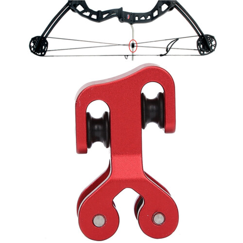 Aluminum Alloy Archery Cable Slide Bow String Roller Glide Block Separator red 2