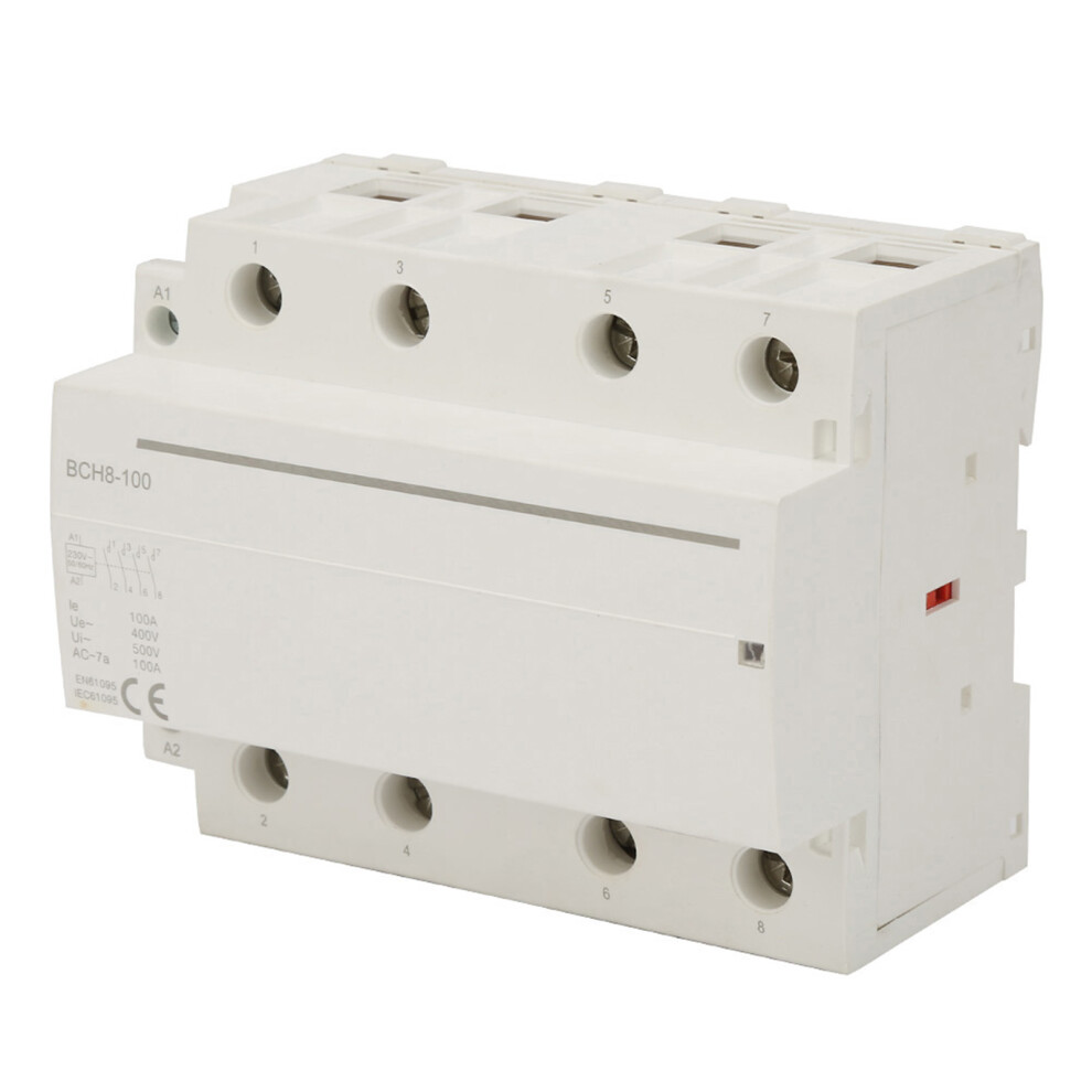 4P 4Nc 100A 50/60Hz Household Din Rail Ac Contactor Low Power Consumption (Ac230v) 8071324800678