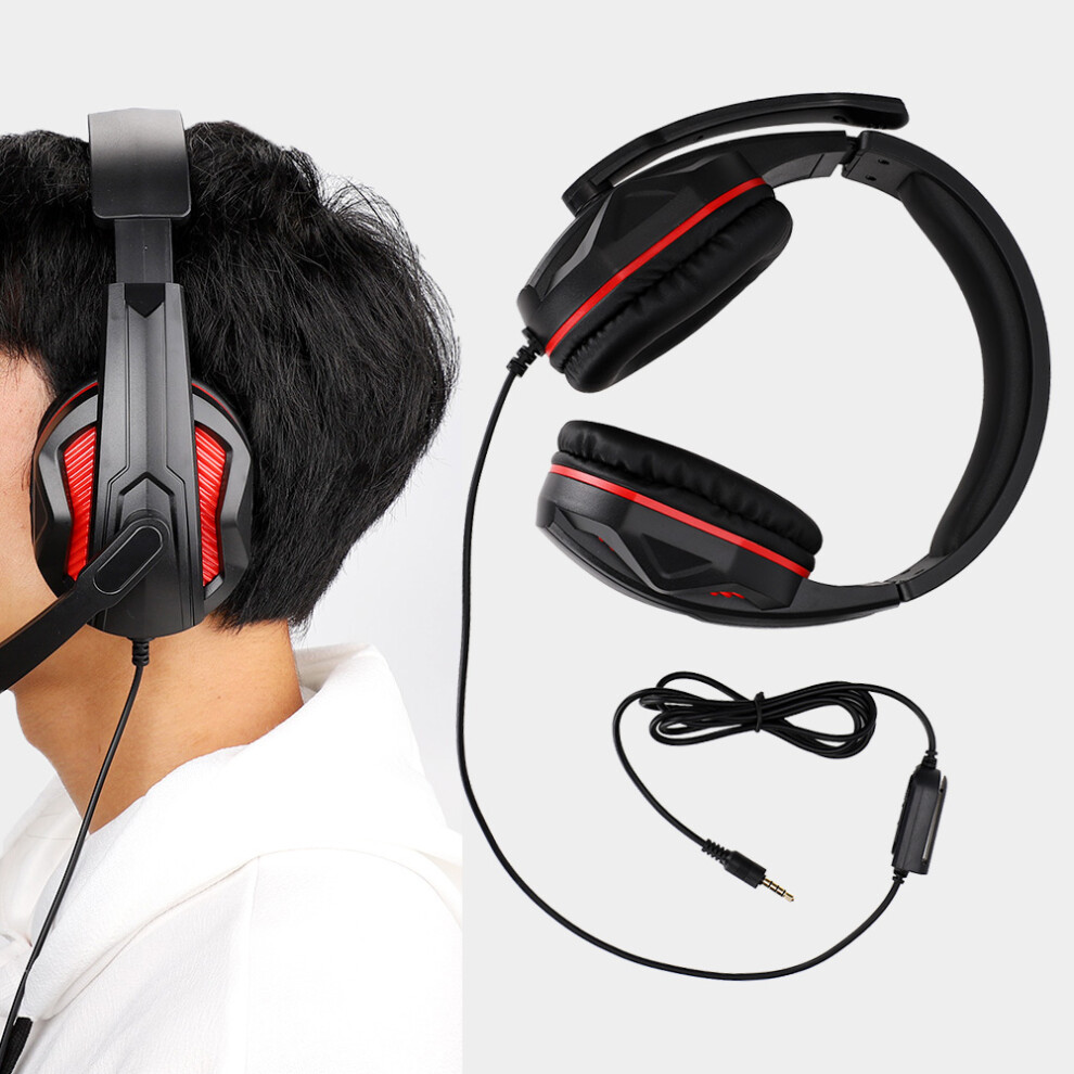 Black/Red 3.5Mm Competitive Gaming Headset Headphone With Microphone Wi Earphone For Ps4 (+ Red)