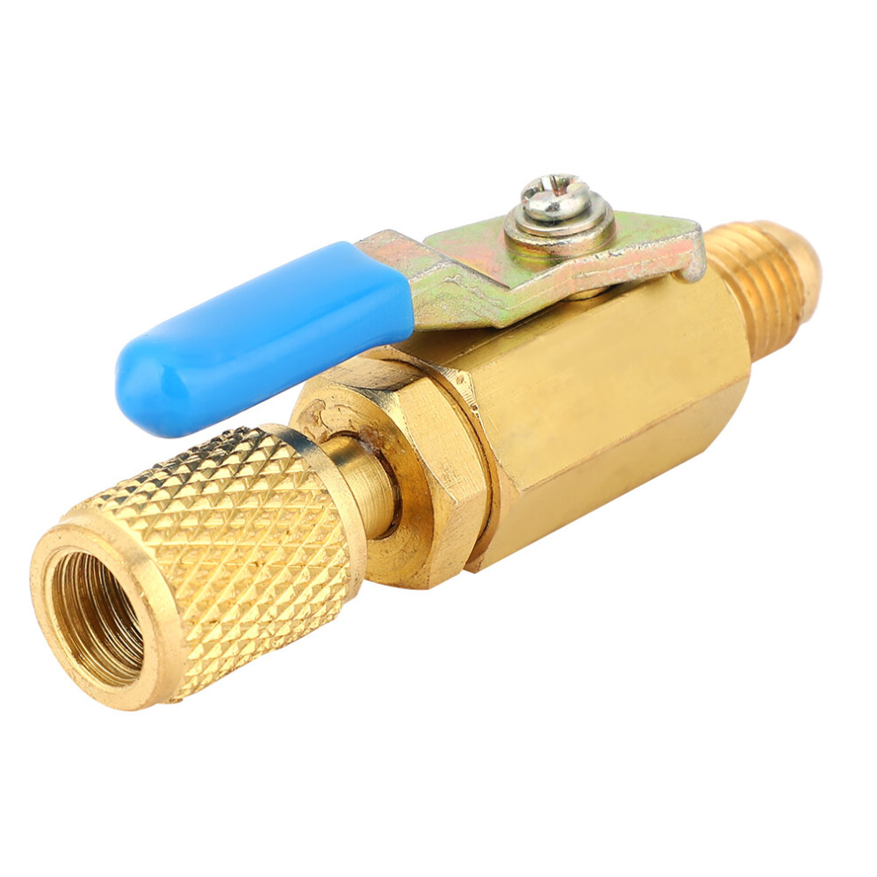 3 Pcs Ball Valve R12/R134/Ar410 Refrigerant Ball Valve Adapter Switch For 1/4Sae Male Female(1/4'' Bv1414fm) 5011324804644