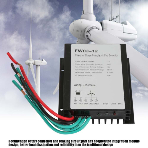 FW03-12 IP67 Waterproof 12V Wind Charge Controller Wind Generator Controller 2