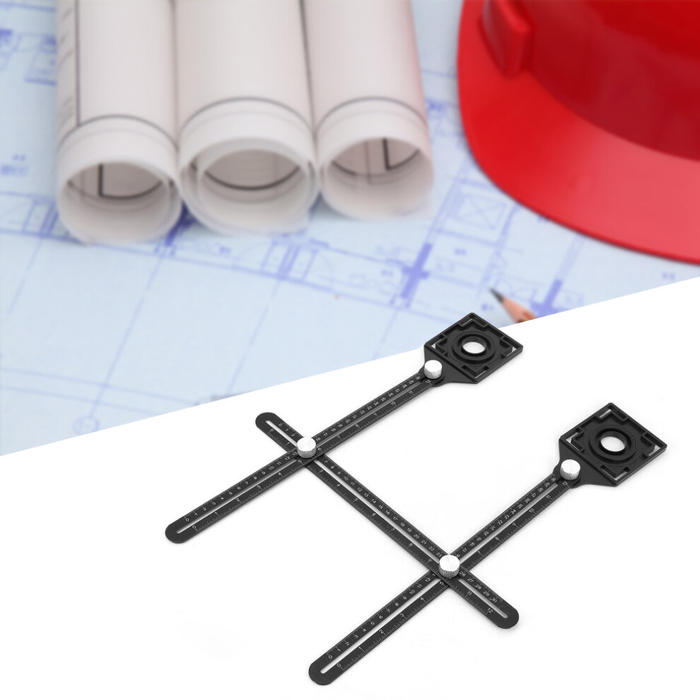Multi Functionaldual Head Universal Adjustable Ruler Ceramic Tile Opening Hole Locator 6951324805687