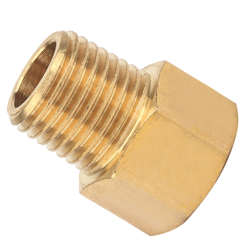 Brass Pipe Fitting Adapter For Pressure Gauge 1/4" Bspt Male To 1/4" Npt Female 8731324806154