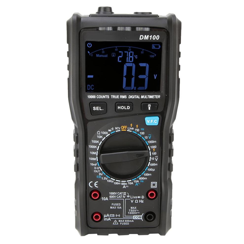 Dm100 Multimeter Digital High Precision Intelligent Ac/Dc Voltage Current Frequency Tester 5091324807128