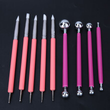 Töpferkunst-Set, 9-teilig, Acryl-Silikon-Skulpturstift-Set mit Aluminiumgriff
