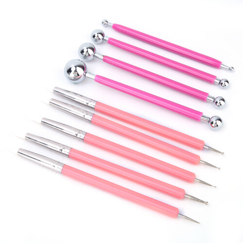 Töpferkunst-Set, 9-teilig, Acryl-Silikon-Skulpturstift-Set mit Aluminiumgriff 2