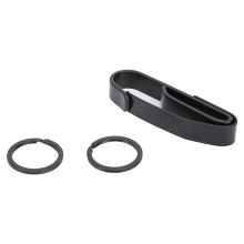 Gürtelschnalle aus Stahl Schwarz 8,4x2,7x1,3 cm 30 mm Ring