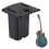 PU-Leder 9V-Batteriebox #01 Schwarz Gitarre/Bass 9