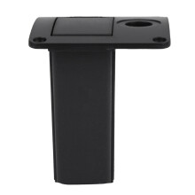 PU-Leder 9V-Batteriebox #01 Schwarz Gitarre/Bass