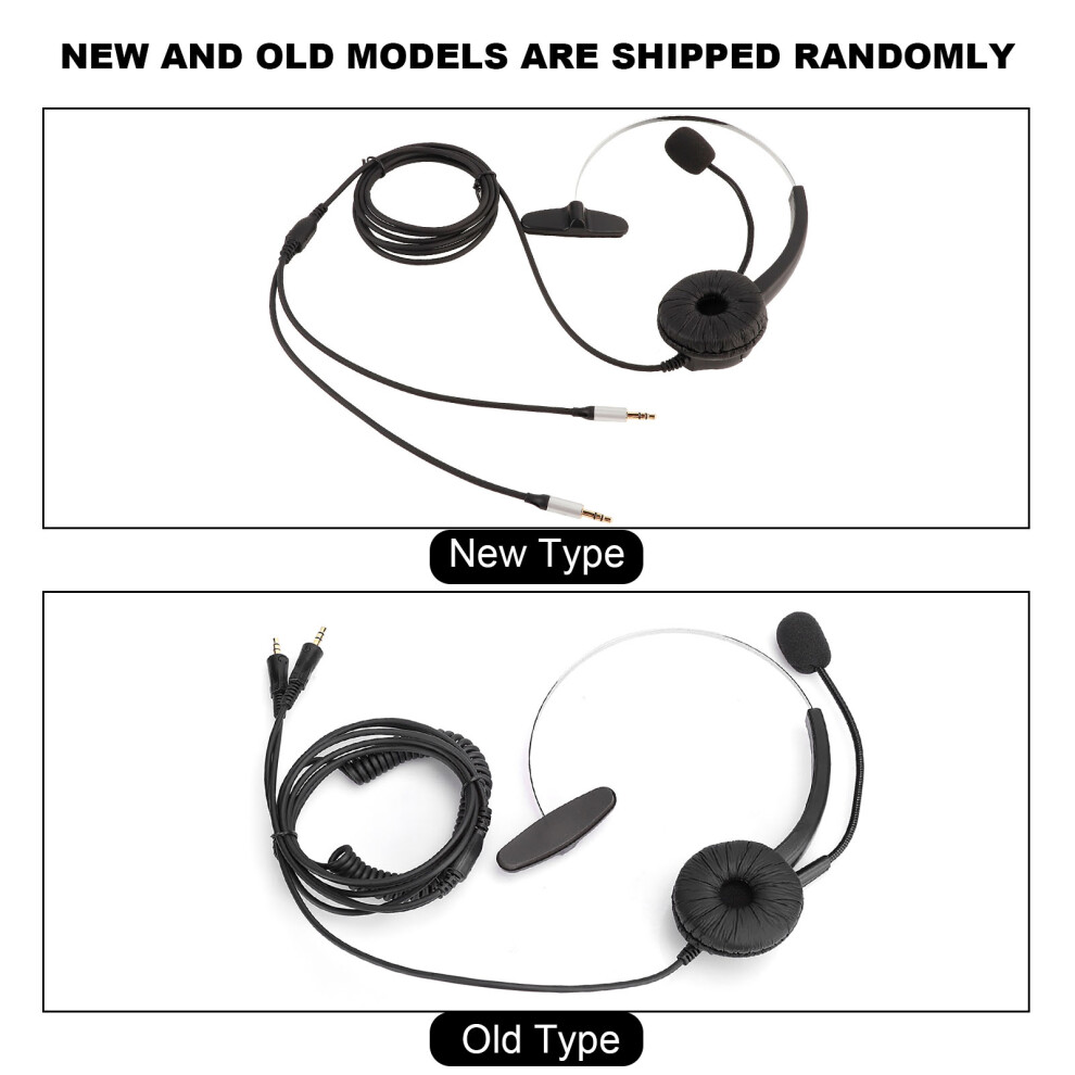 Call Center Headset With Microphone Hands Free Noise Cancelling Monaural Earpiece With 3.5Mm Interface For Desk Telephone 7671324811554