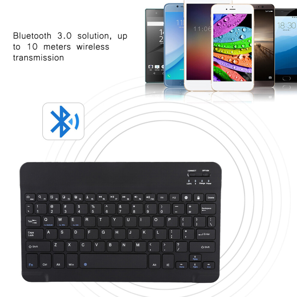 7''-7.9'' Tablet Universal Pu Protective Case Cover Bluetooth Keyboard ( Case Keyboard) Black 4991324811327