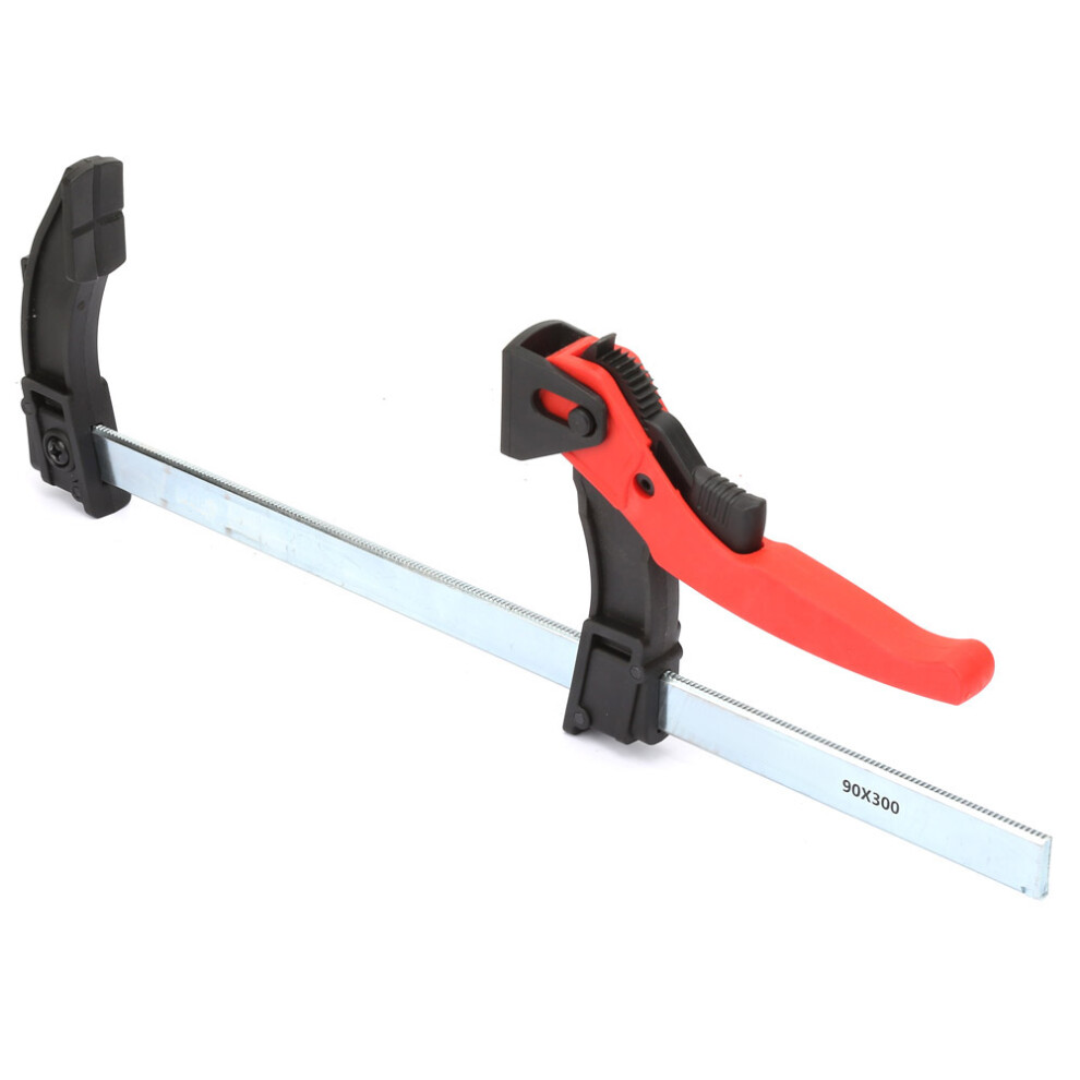 Diy Quick Woodworking Clip Bar F Clamp Grip Quick Ratchet Release Squeeze Wood Tool(90*300Mm) 9471324812128
