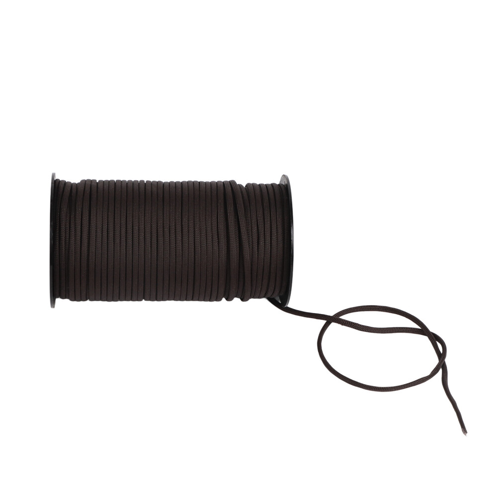 100M Outdoor Rock Parachute Safety Rope Survival Cord For Rescue Hiking(Dark Brown) 7631324812289