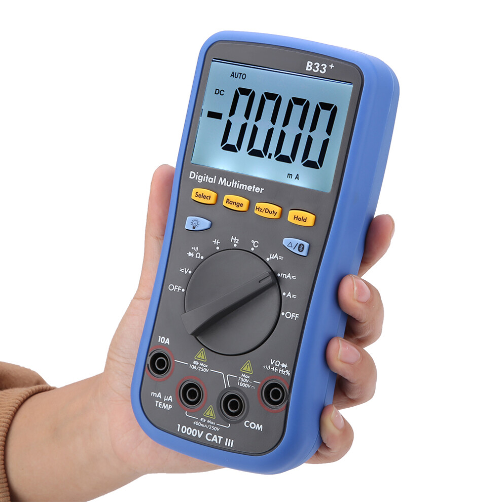 B33+ Lcd Display Digital Bluetooth Multimeter For Measuring Ac/Dc Voltage Current Resistance 7891324812393