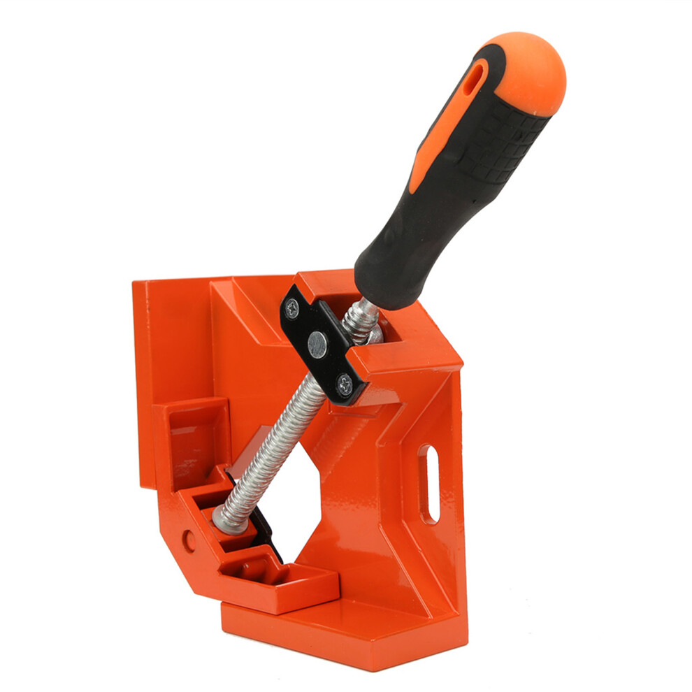 90 Deg Corner Right Angle Clamp Vice Grip Woodworking Quick Fixture Aluminum Tool (Orange) 4611324812543