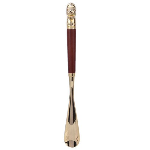 Löwenkopf-Schuhhorn 58 cm braun, Holzgriff 1