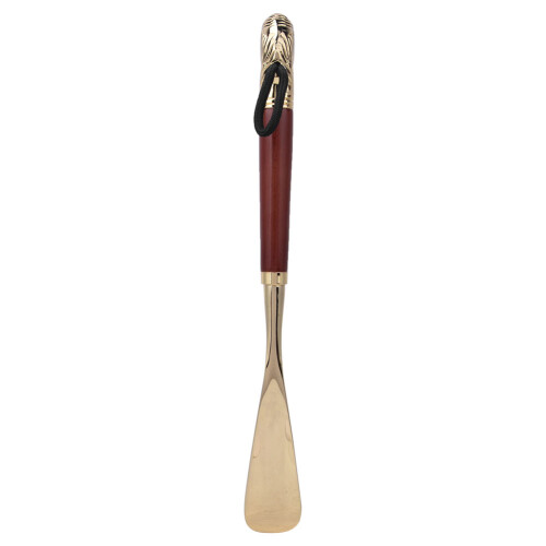 Löwenkopf-Schuhhorn 58 cm braun, Holzgriff