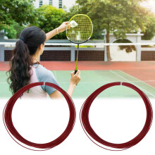 2 pcs Durable 10m High Flexibility Badminton String Line Training Racket Racquet Lines (red)