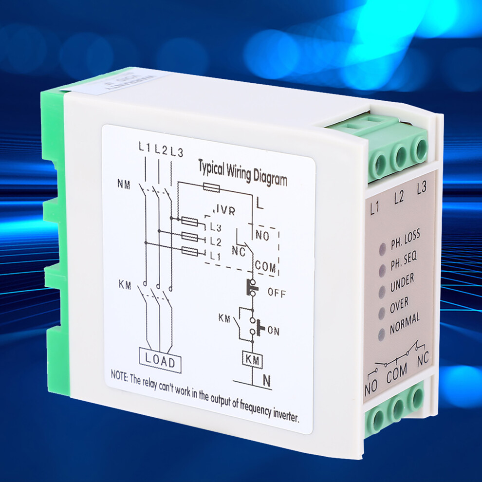 440Vac Over & Under Voltage Failure Phase Sequence Protector 3 Phase Power Supply Monitor Relay 3331324813548