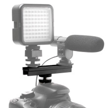 ESE-10 10 cm Cold Shoe Mount Verlängerungsstange, Schwarz, passt für Canon/Nikon Kameras