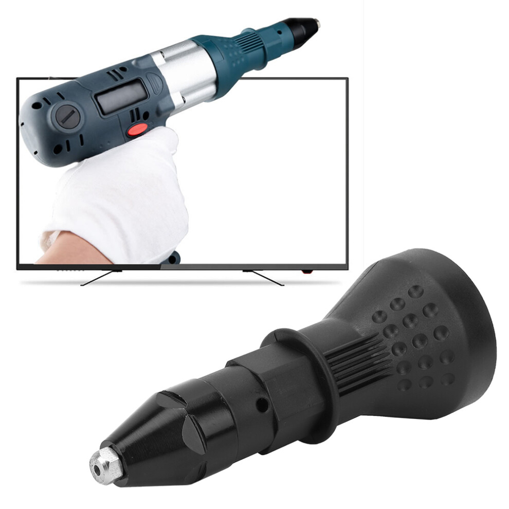 Rivet Drill Attachment Adapter Riveting Nut Gun Cordless Electric Carpenter Tool(Black) 9381324817040