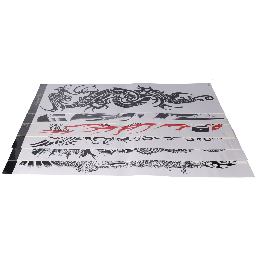 6PCS Temporary Tattoo Sticker Waterproof Full Arm Temporary Tattoos for Arms and Legs