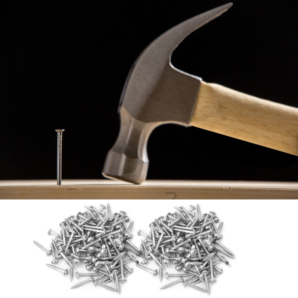 100 Pcs Zinc Plated M4-25Mm Oblique Self Tapping Screws Set Mechanical Electronic Tool 5041324819980