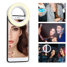 Wiederaufladbares Selfie-Ringlicht mit 40 LEDs für Mobilkameras 3200K-6500K