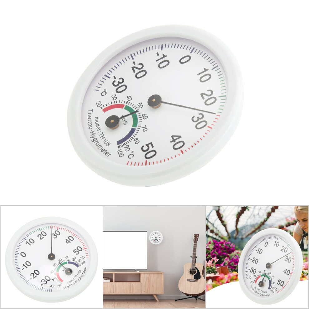 Household Indoor High Precision Temperature Humidity Meter Thermometer Hygrometer Measure ToolTH108 White