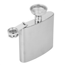Portable Stainless Steel Wine Whiskey Flask Elegant Alcohol Bottle Cotainer with Funnel 5oz