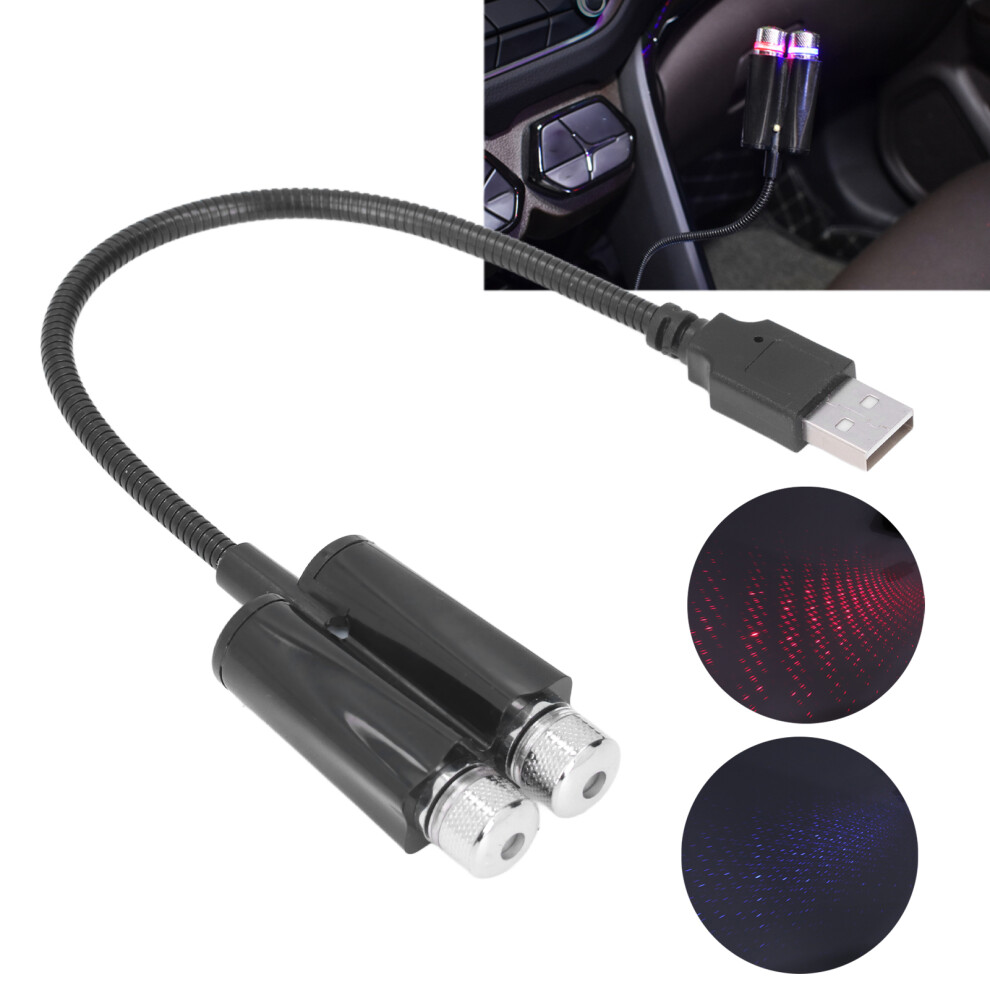 Car Usb Ambient Projector Ings Plug And Play Free Bending Flexiblenon Voice Control Light/Red/Blue 9311324826346