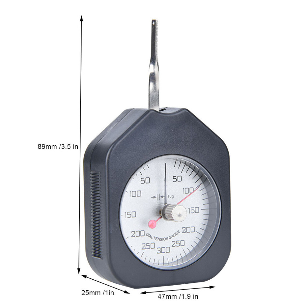 Plastic Pointer Type Double Needles Tension Meter Analog Dial Gauge Measuring Tool(Szg-300-2) 9411324827180