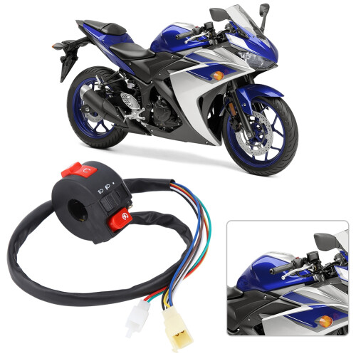 22 mm universeller Start-/Kill-Schalter 50cc-110cc Schwarz