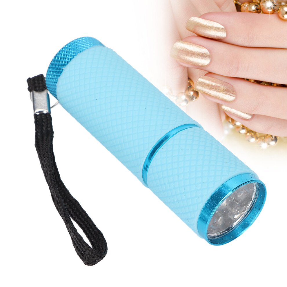 Flashlight Shaped Nail Lamp Home Salon Portable LED Nail Dryer Nail Art Tool for Rhinestones FixationBlue