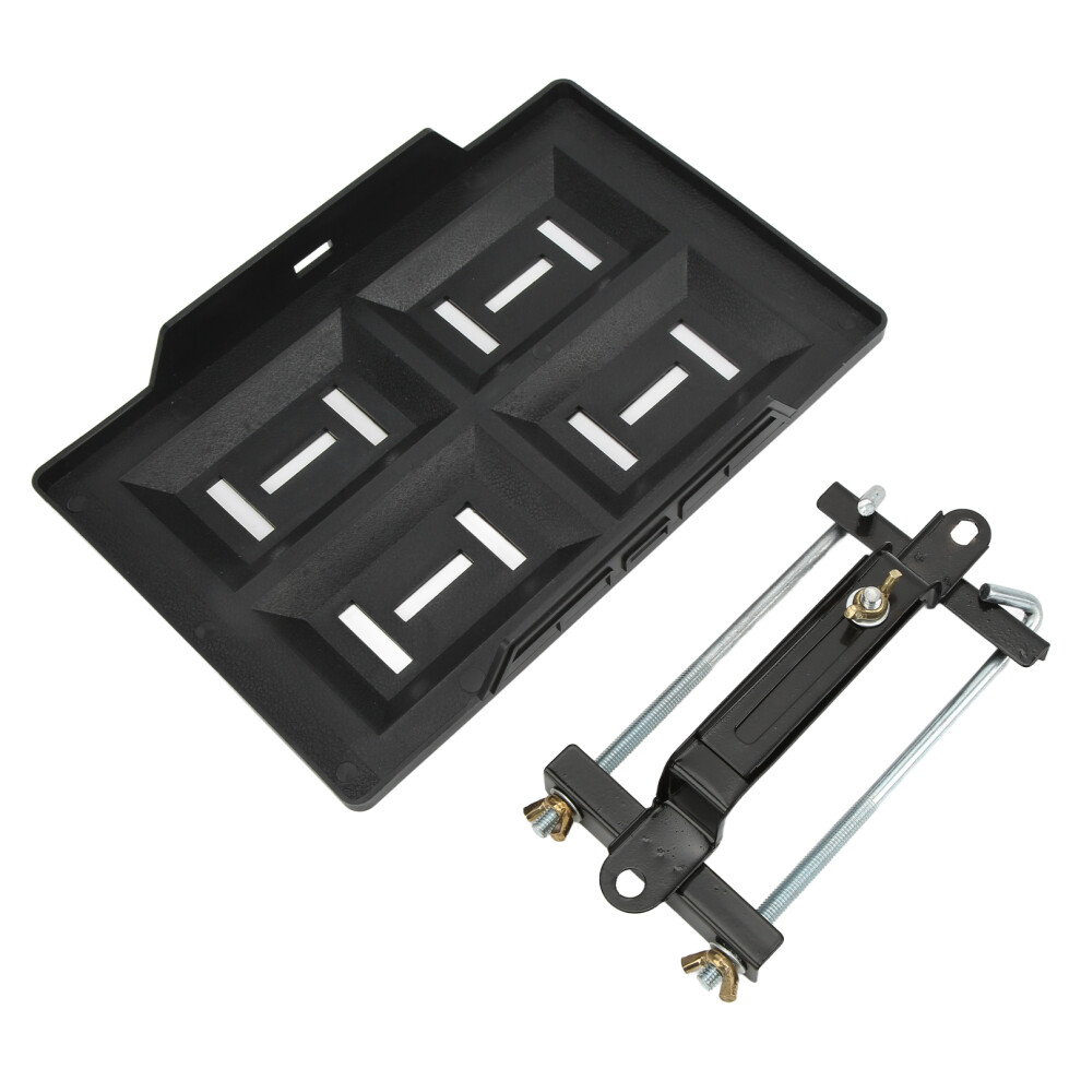 Car Battery Hold Down Tray Bracket Set Recessed Slots Sturdy Construction For 27 30 31 Series Batteries 7661324828010
