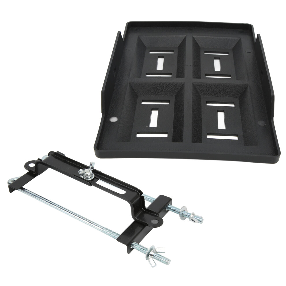 Heavy Duty Car Boat Battery Holder Hold Down Tray With Adjustable Bracket Universal For 27 30 31 Series Batteries(28 Tray +27 Stand ) 5041324828029
