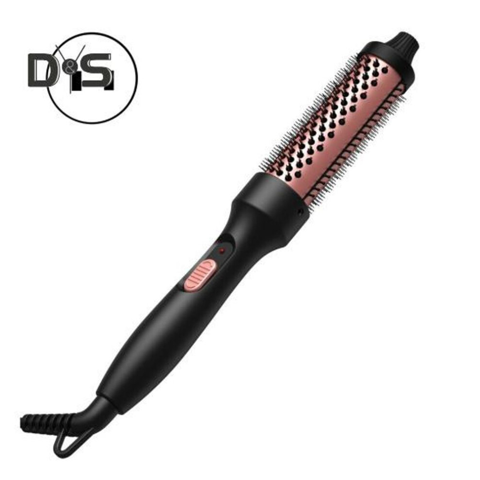 Wired Curling Brush Multi-functional Thermal Brush Fast Heating Negative Ion Round Brush Electric Hair Straightening Curling Wand Tools