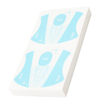100pcs Reusable Nail Art Guide Form Self Adhesive Nail Art Extension Sticker for Nail Salon