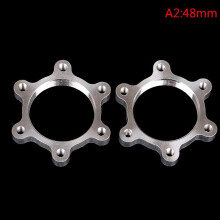 (48mm) 2pcs Bicycle Bike Freewheel Threaded Hubs Disk Disc Brake Rotor Flange Adapter