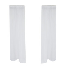 Sheer Rod Pocket Window Curtain Bedroom Balcony Drape Curtain Window Treatment (White)