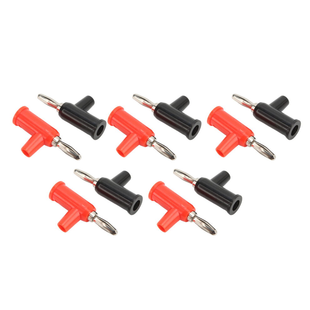 10Pcs 4Mm Banana Plug Stackable Solderless Banana Plug Connector For Security Accessories 8751324832380