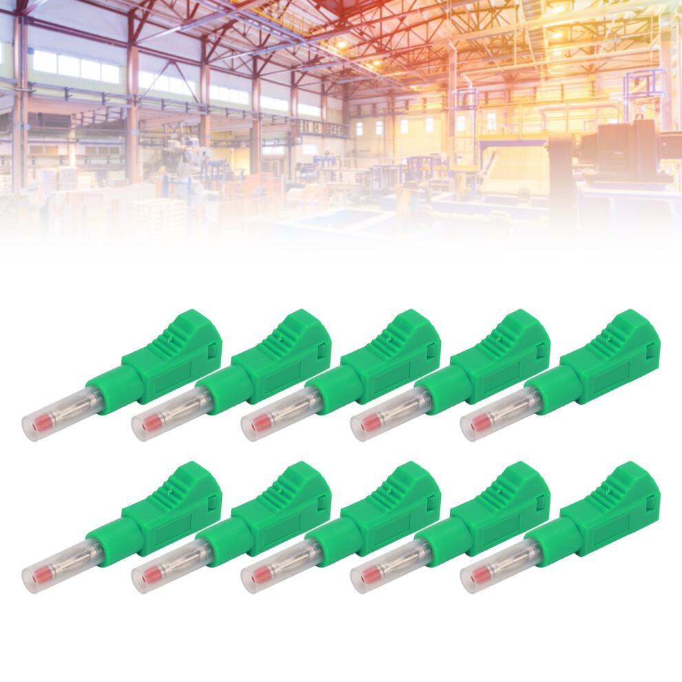 10Pcs Telescopic Banana Plugs 4Mm Cat Ii 600V 32A Pe Sheath For Industrial Security 3C Digital Equipmentgreen 4601324832368