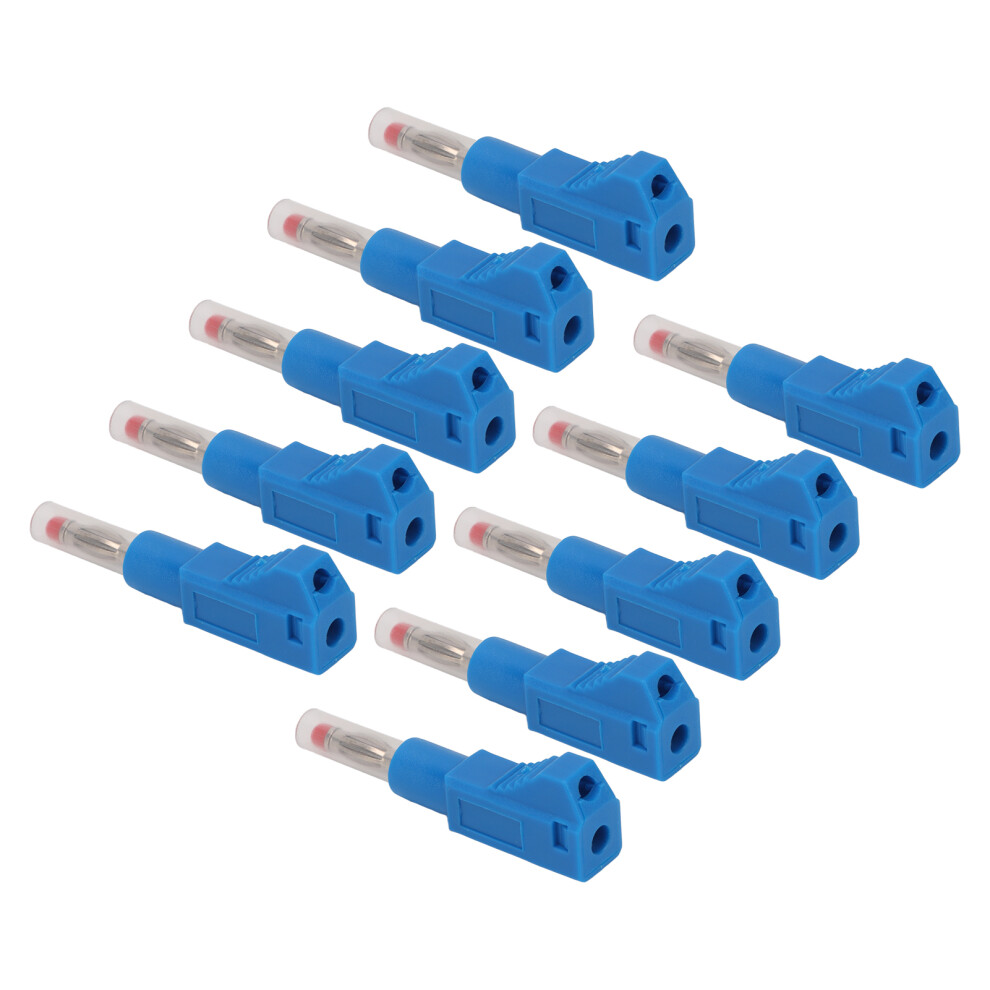 10Pcs Telescopic Banana Plugs 4Mm Cat Ii 600V 32A Pe Sheath For Industrial Security 3C Digital Equipmentblue 8401324832377
