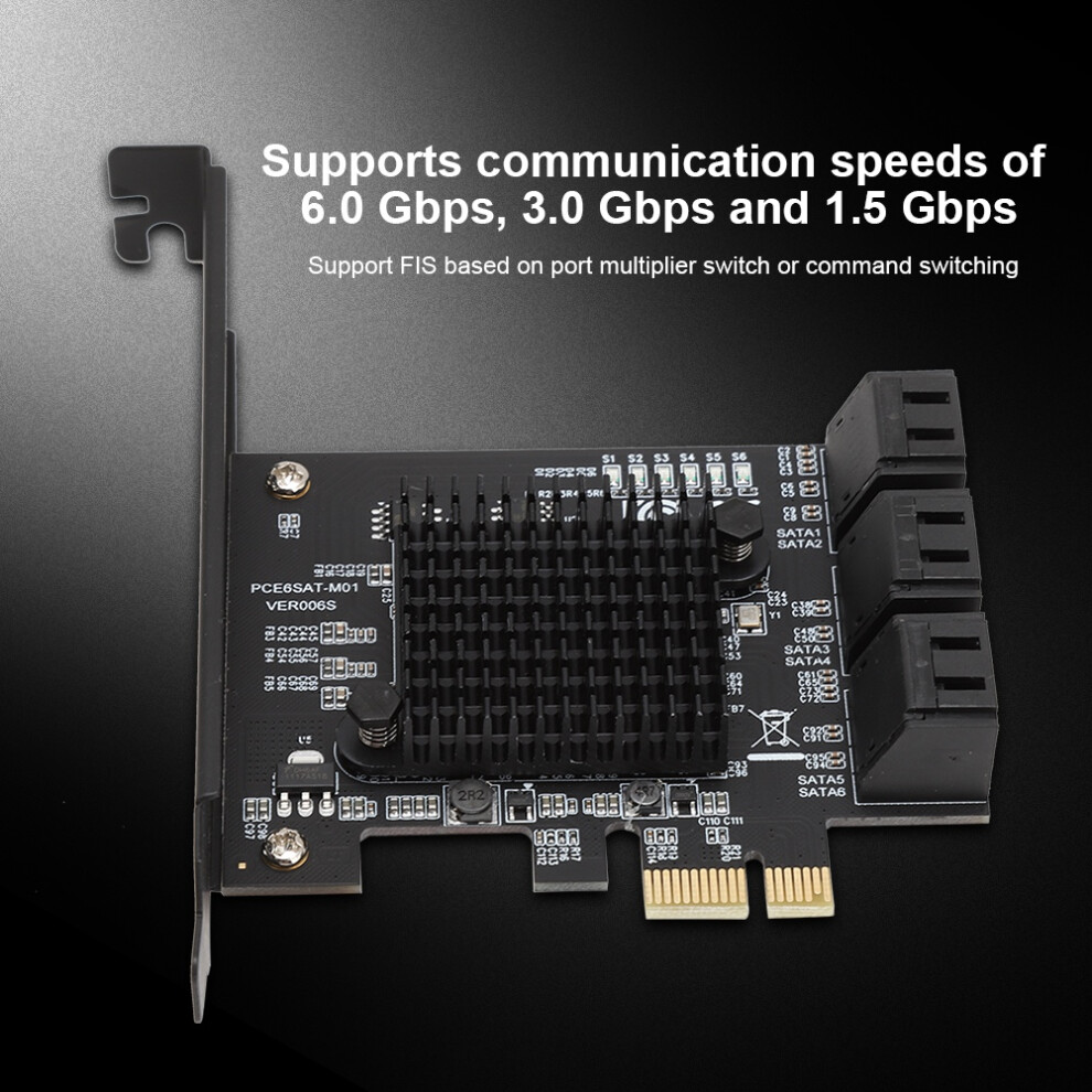 6-Port Sata 3.0 Pci Express Expansion Card Riser Card Compatible For Sata6g 3G 1.5G Hdd 8081324833002