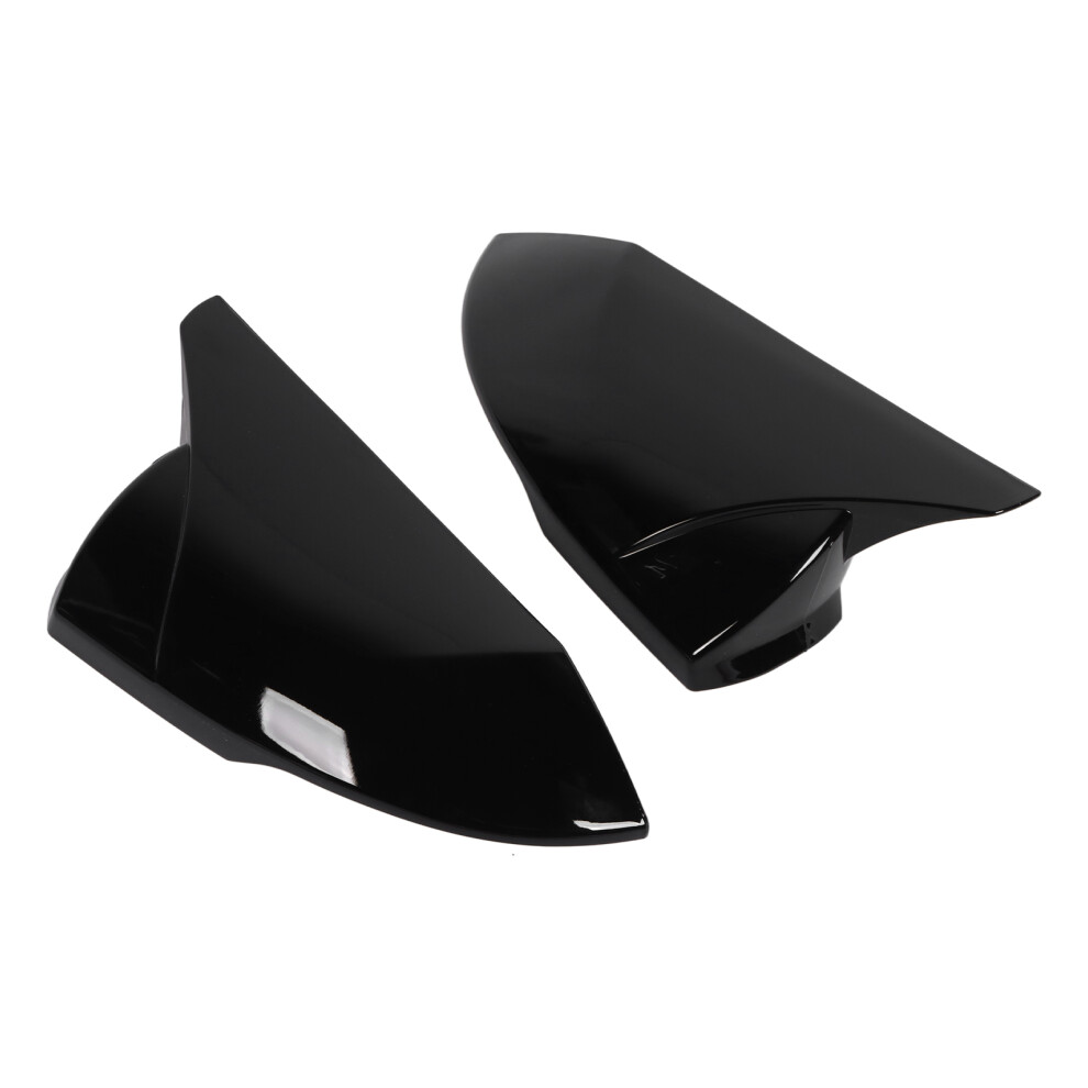 2Pcs Door Rearview Mirror Cover Left Right Abs Stylish Replacement For Hyundai Elantra 21+( ) Black 4921324833043